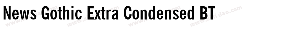 News Gothic Extra Condensed BT字体转换